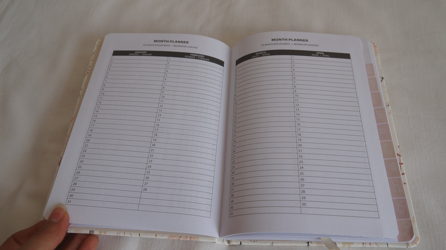 Agenda anual 2025 semana vista