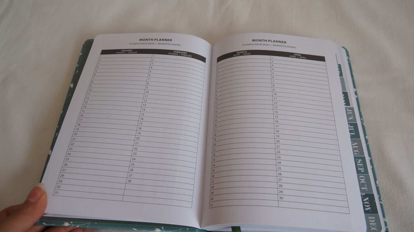 Agenda anual 2025 semana vista