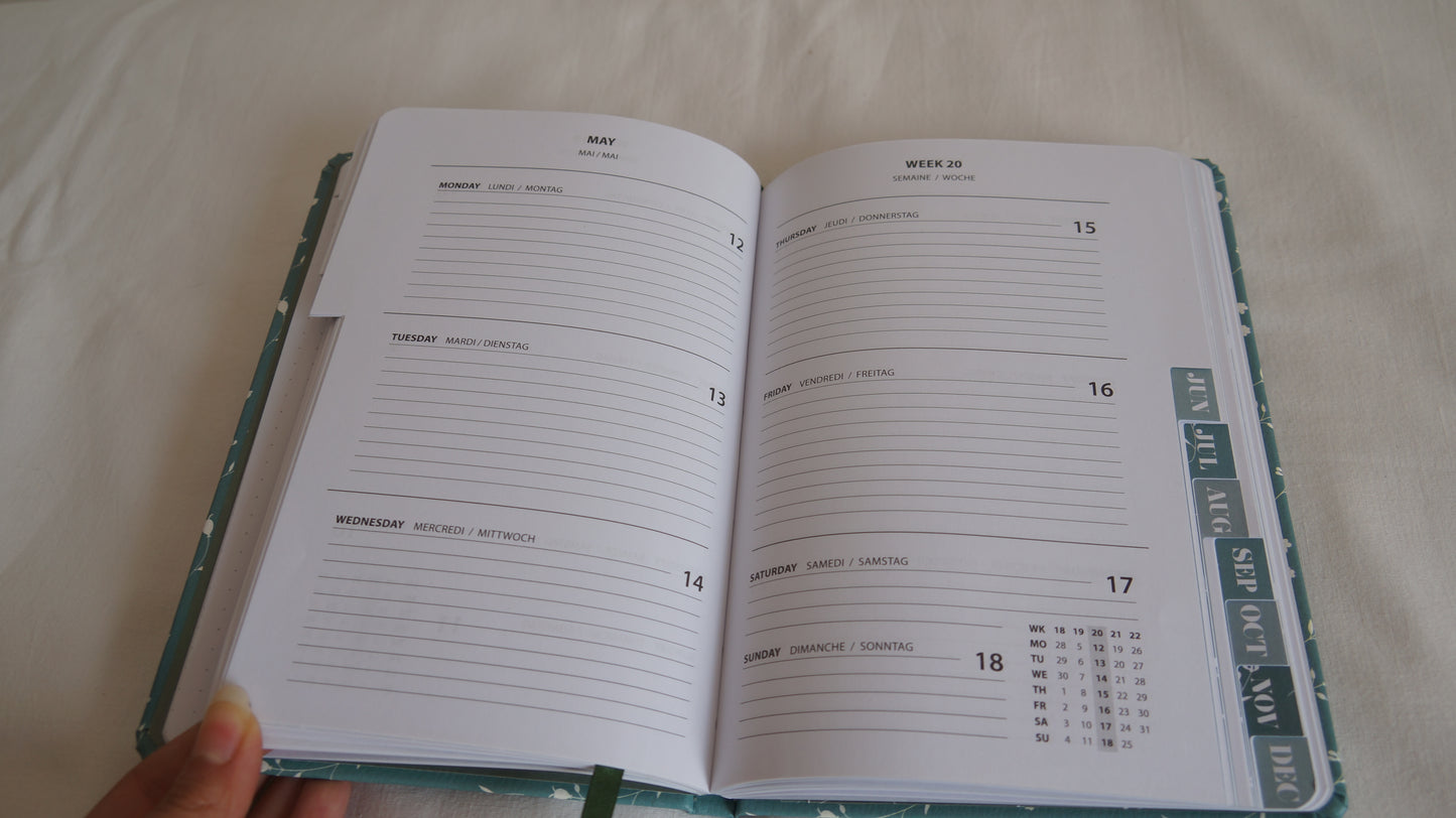 Agenda anual 2025 semana vista