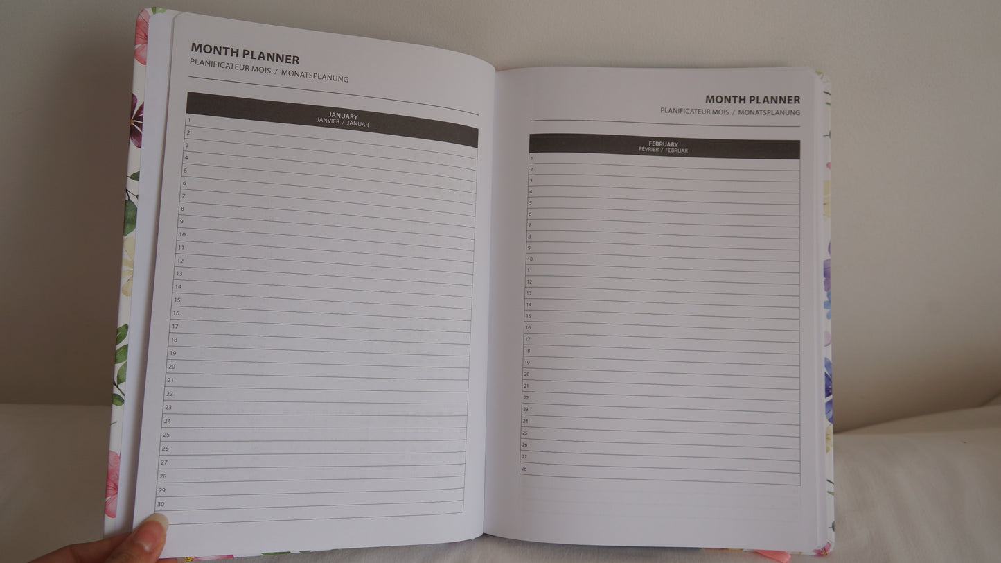 Agenda anual 2025 semana vista
