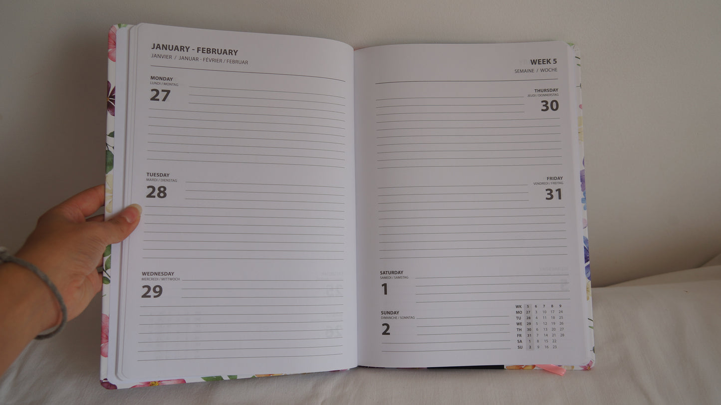 Agenda anual 2025 semana vista