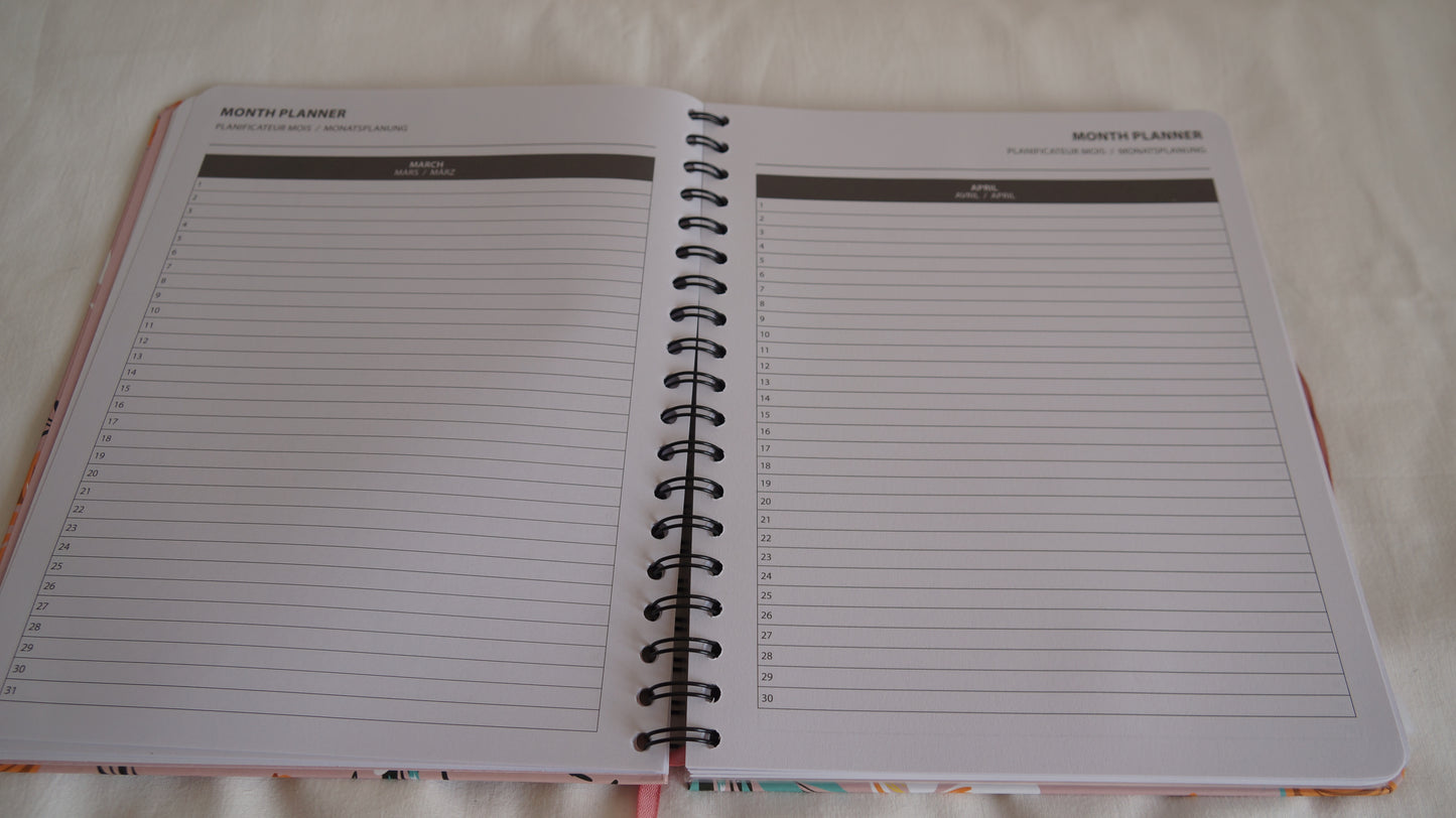 Agenda anual 2025 semana vista
