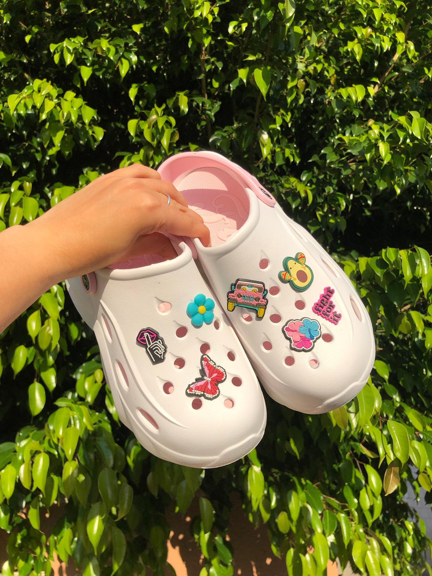 Zapatillas de goma decorables con plataforma