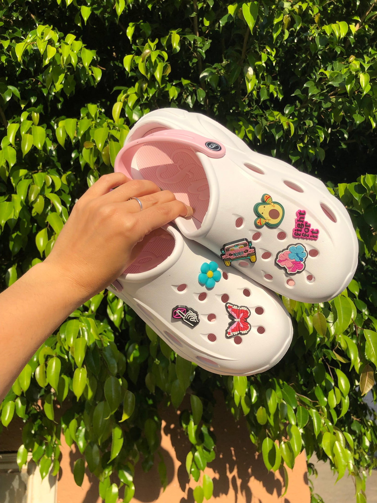 Zapatillas de goma decorables con plataforma