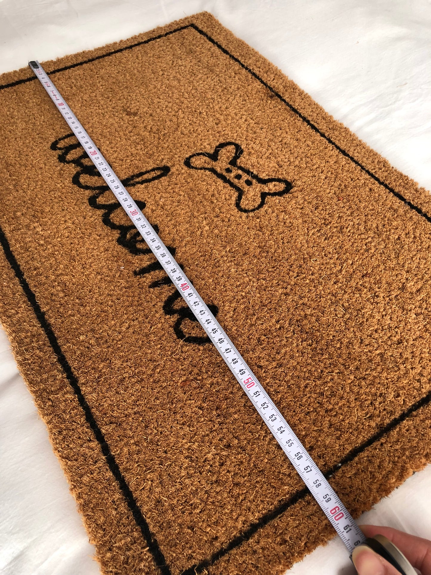 Felpudo “Welcome” con hueso – 40x60 cm