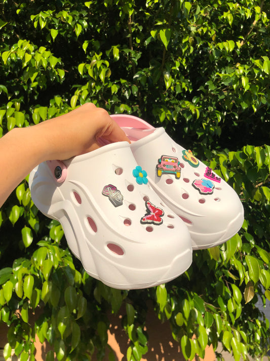Zapatillas de goma decorables con plataforma