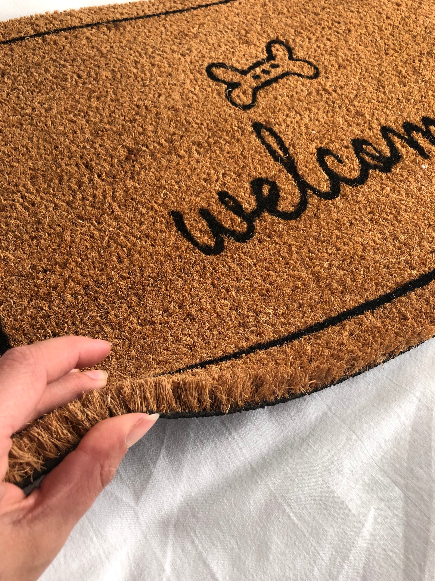 Felpudo “Welcome” con hueso – 40x60 cm