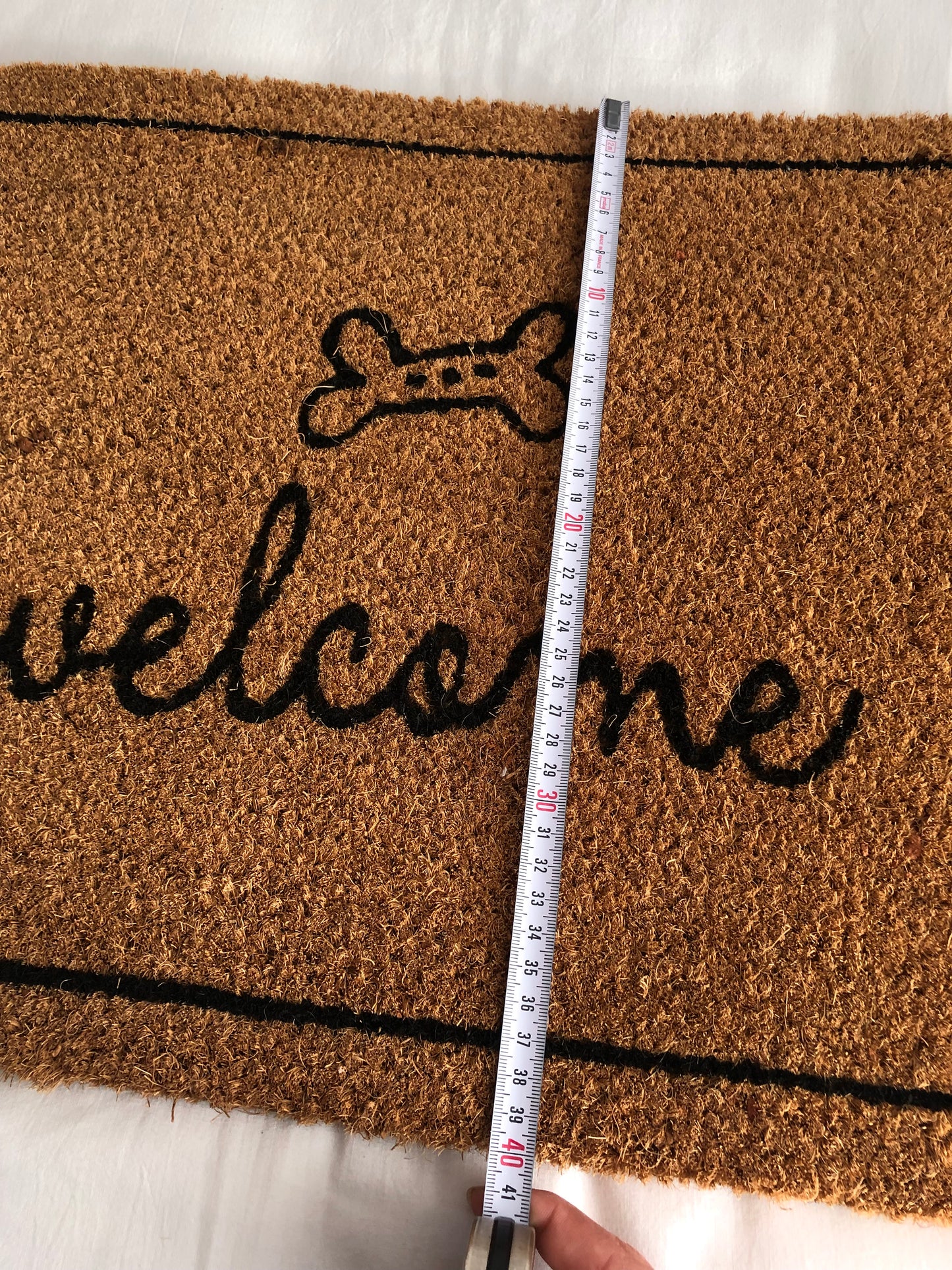 Felpudo “Welcome” con hueso – 40x60 cm