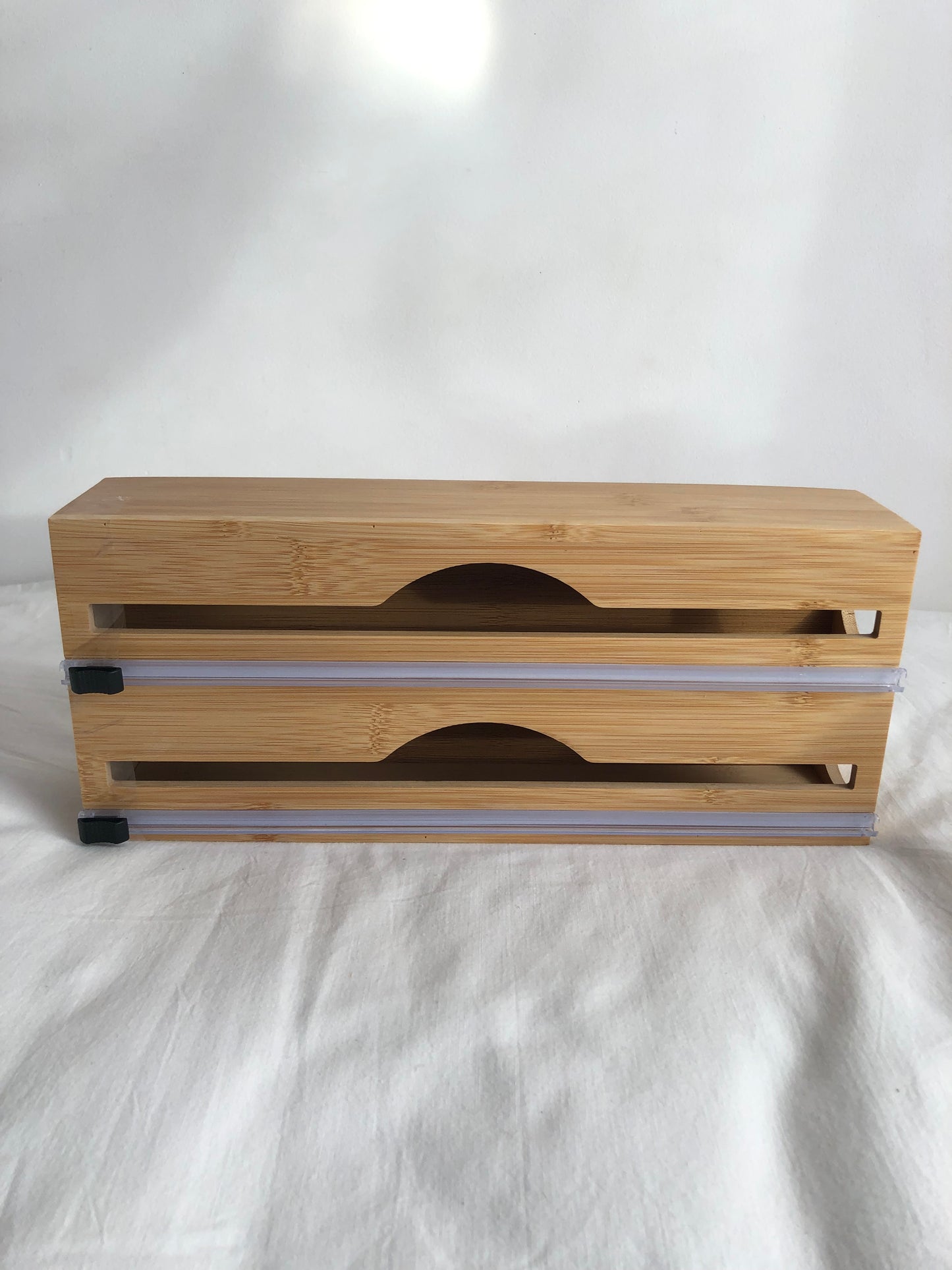 Caja de bambú para papel film y aluminio