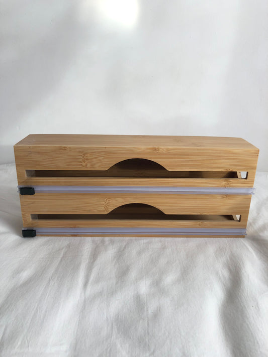 Caja de bambú para papel film y aluminio