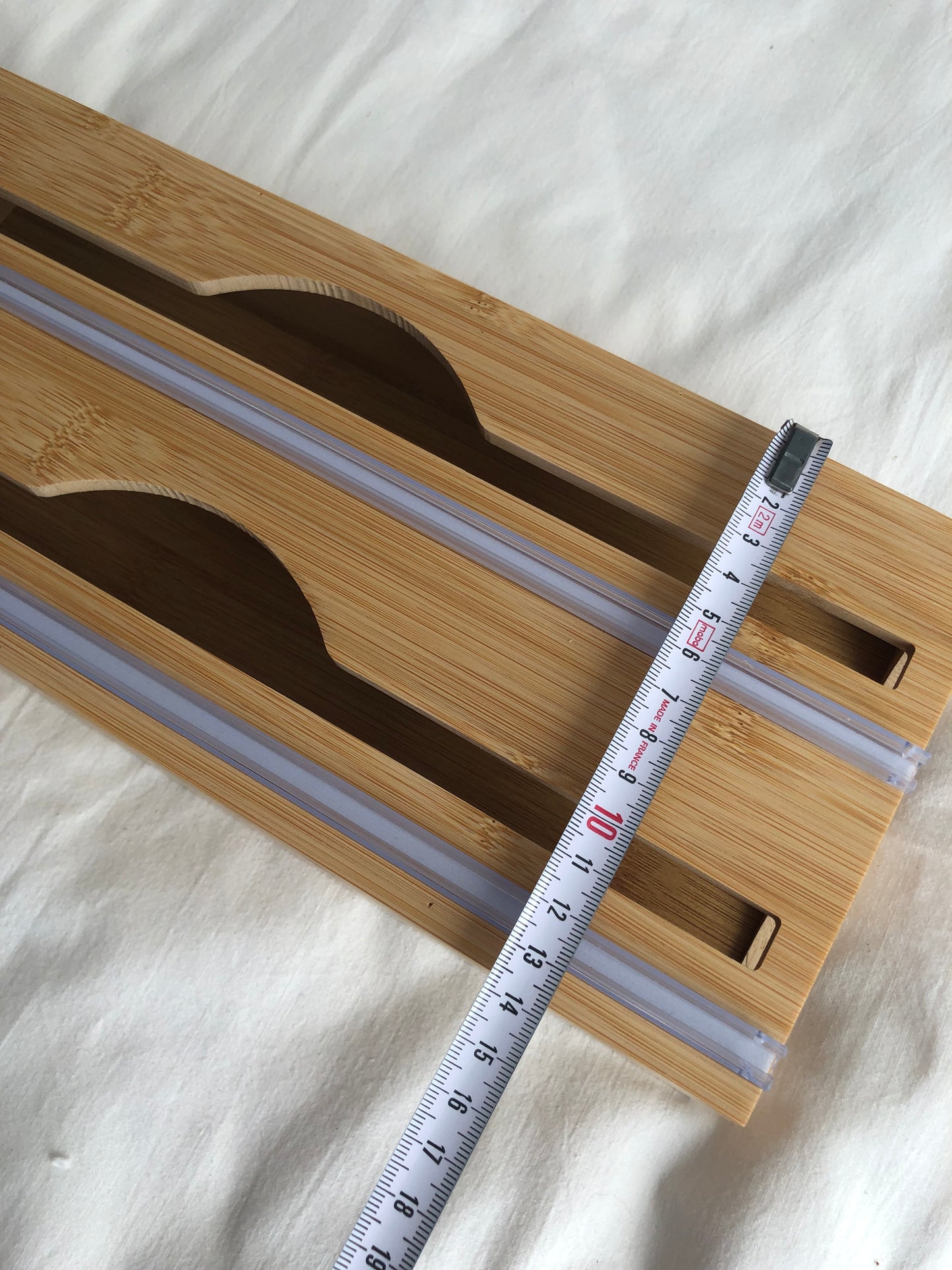 Caja de bambú para papel film y aluminio