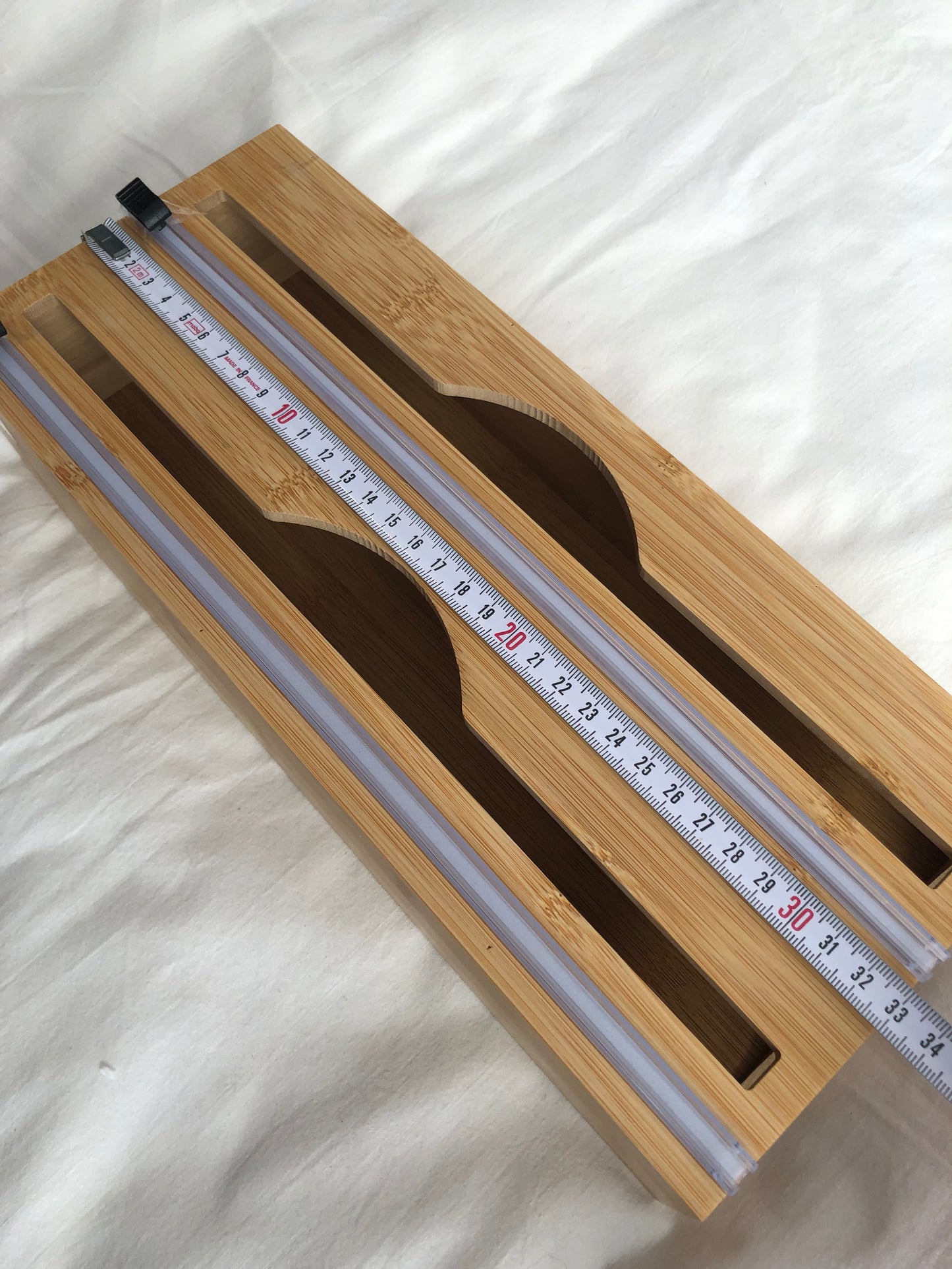 Caja de bambú para papel film y aluminio