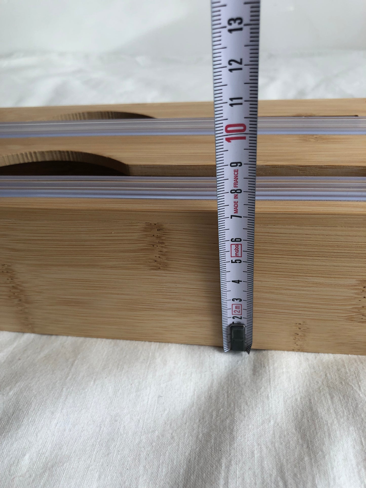 Caja de bambú para papel film y aluminio